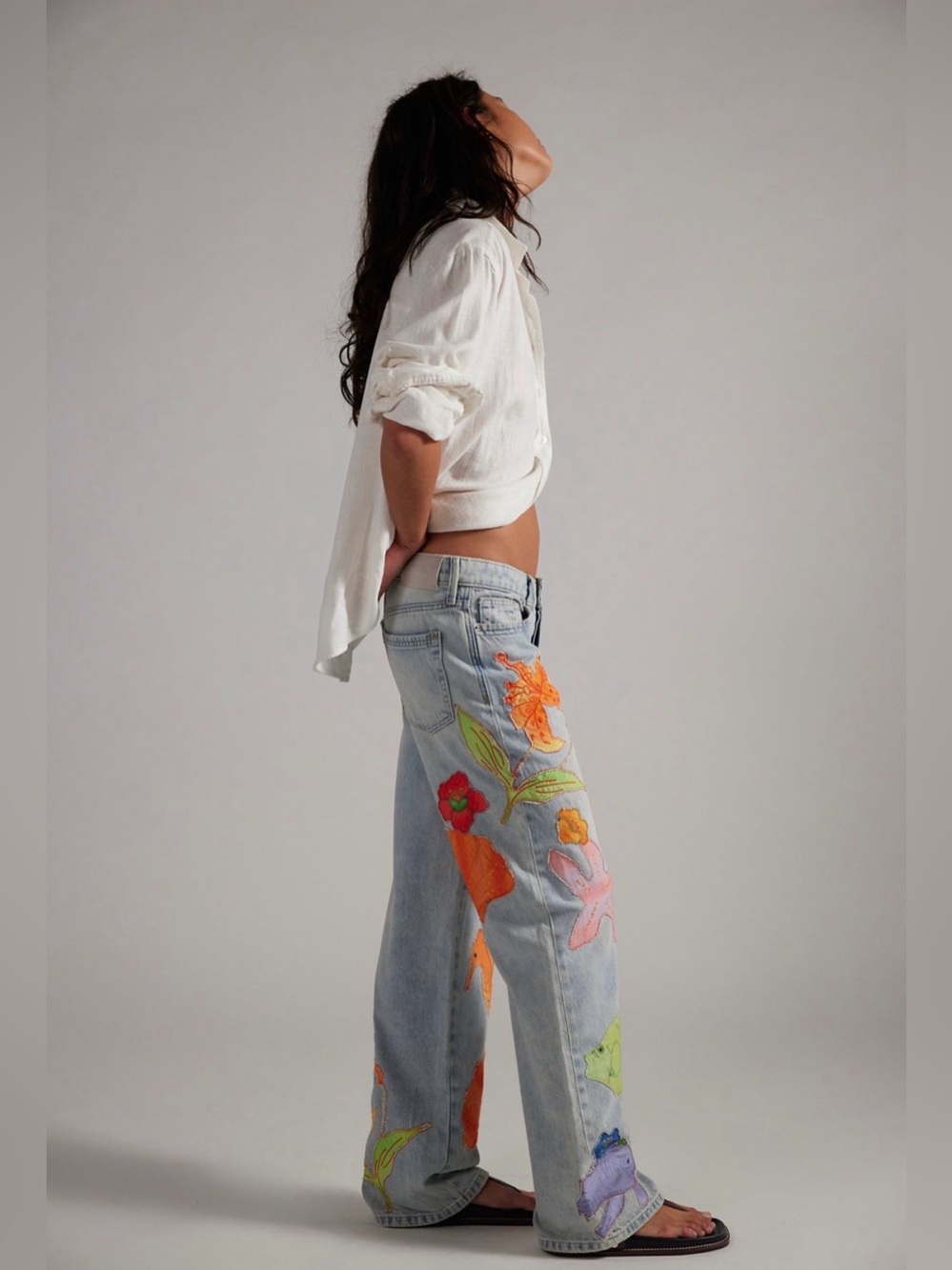 Free People We the Free Surfside Patchwork Jeans Size 29 NWT - Picture 3 of 12
